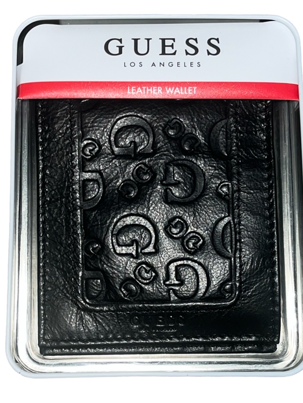GUESS Black Embossed Leather Men's Wallet. NWT. Great Condition.
